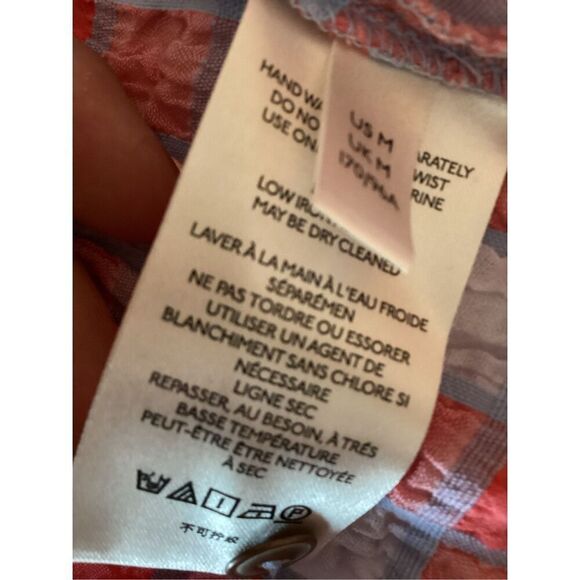 Pilcro and The Letter Press By Anthropologie Gingham Neve Top Sz M - Picture 8 of 8